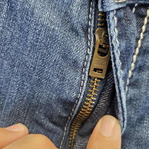 Rock & Roll Denim Jeans Mens 34x30 Blue Pistol Straight Regular Denim - Picture 11 of 14